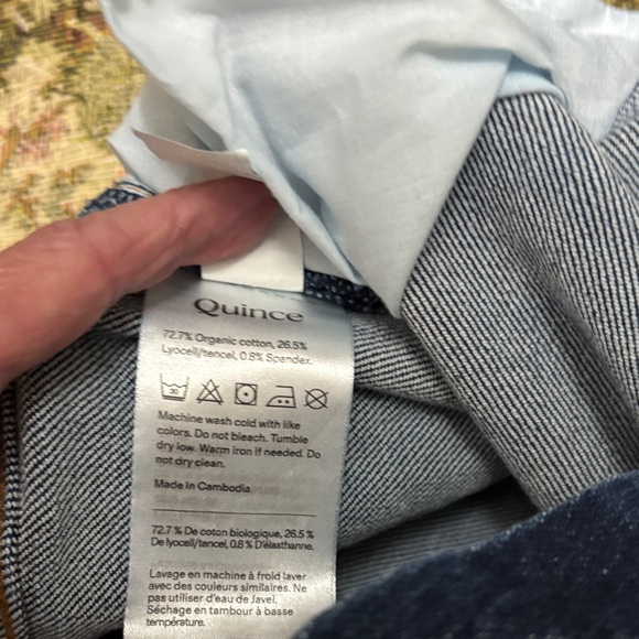 Quince Bella Stretch Relaxed Straight Stormy Blue Size 28 - Picture 9 of 9